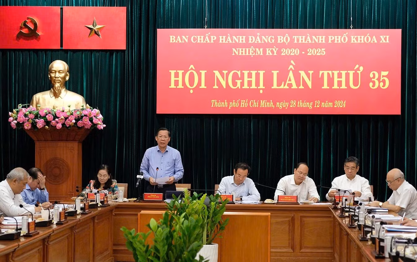 Quang cảnh Hội nghị Ban Chấp hành Đảng bộ TPHCM lần thứ 35. Ảnh: T.T