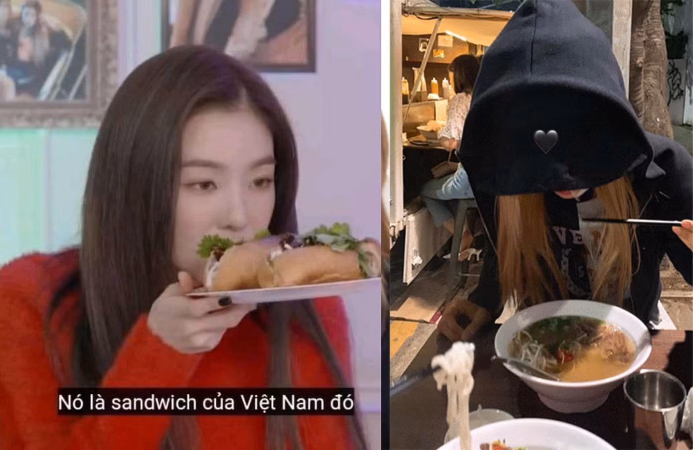 Hai mỹ nữ đình đám Irene (Red Velvet) và Rosé (BLACKPINK) từng xuýt xoa khi thưởng thức món ăn Việt. Rosé còn là một "fan trung thành" của món phở Việt Nam. Hai mỹ nữ đình đám Irene (Red Velvet) và Rosé (BLACKPINK) từng xuýt xoa khi thưởng thức món ăn Việt. Rosé còn là một "fan trung thành" của món phở Việt Nam.