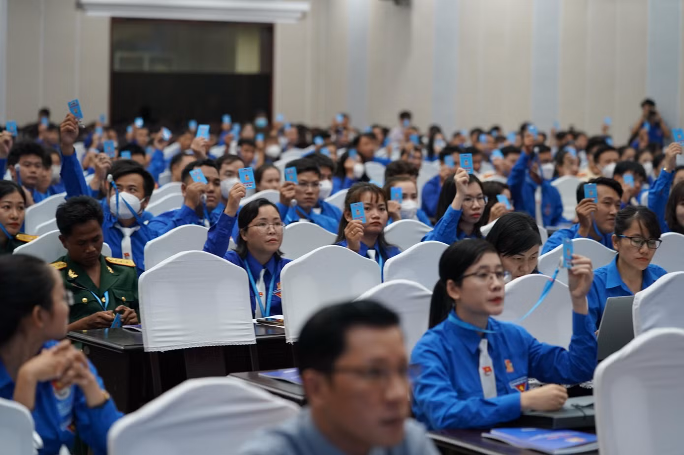 Các đại biểu tham dự Đại Hội Đoàn TNCS Hồ Chí Minh tỉnh Bình Thuận lần thứ XIII, nhiệm kỳ 2022 – 2027. (Ảnh Phạm Nguyễn). Các đại biểu tham dự Đại Hội Đoàn TNCS Hồ Chí Minh tỉnh Bình Thuận lần thứ XIII, nhiệm kỳ 2022 – 2027. (Ảnh Phạm Nguyễn).