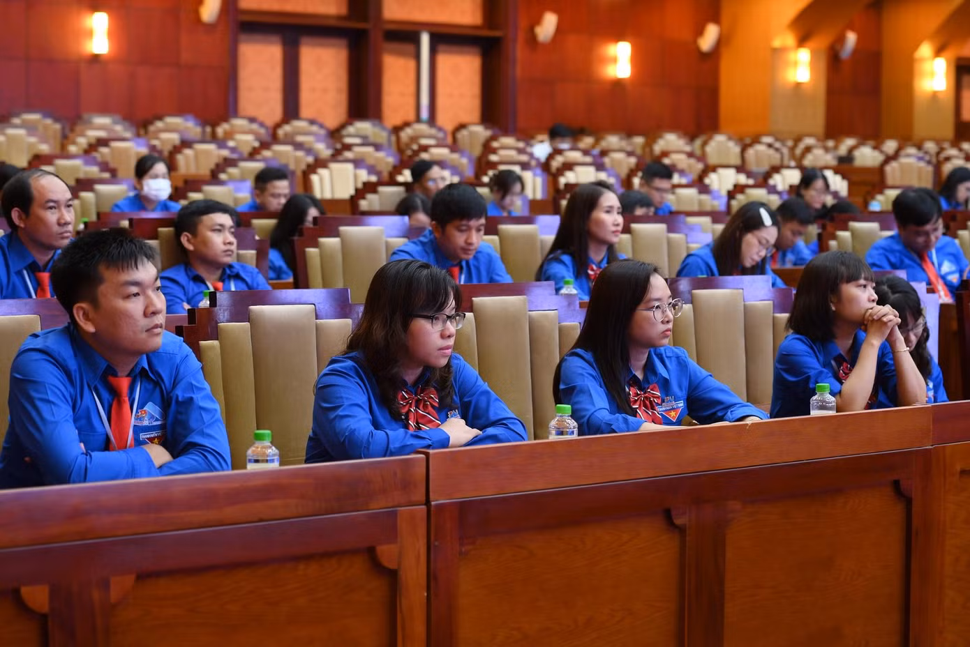 Đại hội có sự tham dự với của 248 đại biểu, đại diện cho 34.677 đoàn viên trong toàn tỉnh. (Ảnh: Việt Kiên)