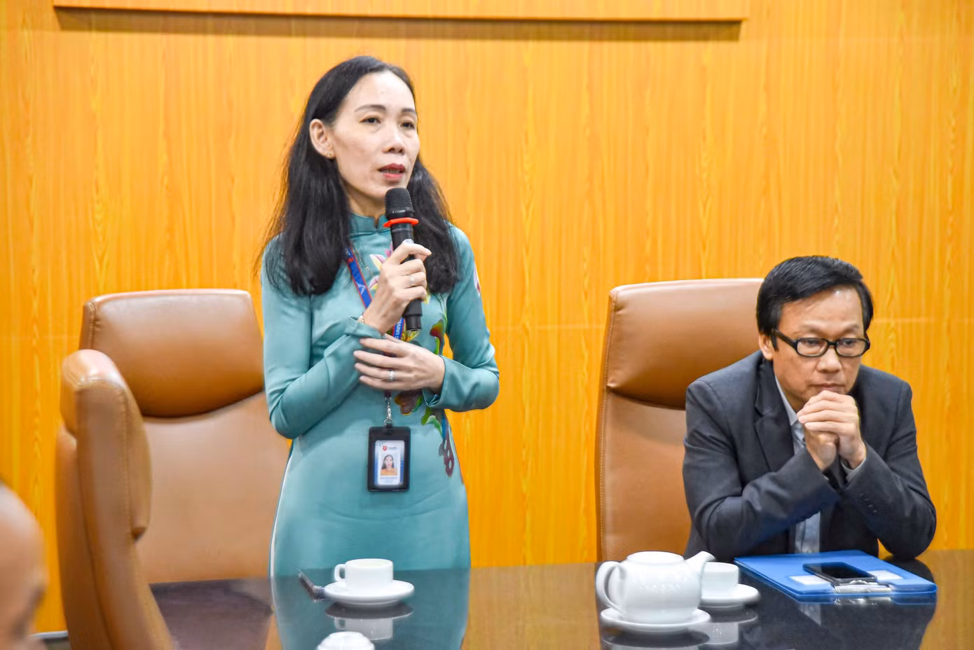 PGS. TS Trần Thị Mỹ Diệu, Hiệu trưởng trường ĐH Văn Lang chia sẻ trong buổi Lễ phát động giải.