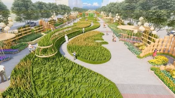 Phối cảnh Đường hoa Nguyễn Huệ 2022. (Ảnh: Ban Tổ chức) Phối cảnh Đường hoa Nguyễn Huệ 2022. (Ảnh: Ban Tổ chức)