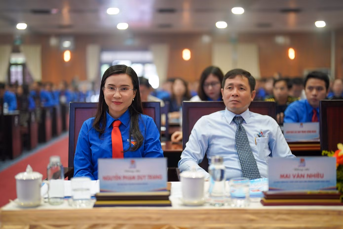 Bí thư T.Ư Đoàn, Chủ tịch Hội đồng Đội T.Ư Nguyễn Phạm Duy Trang dự Đại hội Đại biểu Đoàn TNCS Hồ Chí Minh tỉnh Long An lần thứ XI, nhiệm kỳ 2022 - 2027. (Ảnh: Phạm Nguyễn)