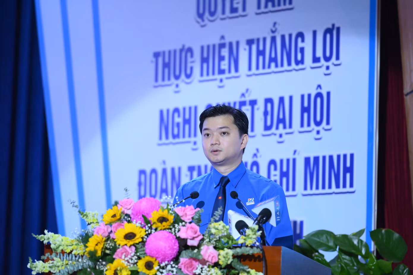 Anh Nguyễn Minh Triết – Bí thư T.Ư Đoàn, Chủ tịch T.Ư Hội Sinh viên Việt Nam phát biểu tại Đại hội. (Ảnh: Việt Kiên) Anh Nguyễn Minh Triết – Bí thư T.Ư Đoàn, Chủ tịch T.Ư Hội Sinh viên Việt Nam phát biểu tại Đại hội. (Ảnh: Việt Kiên)