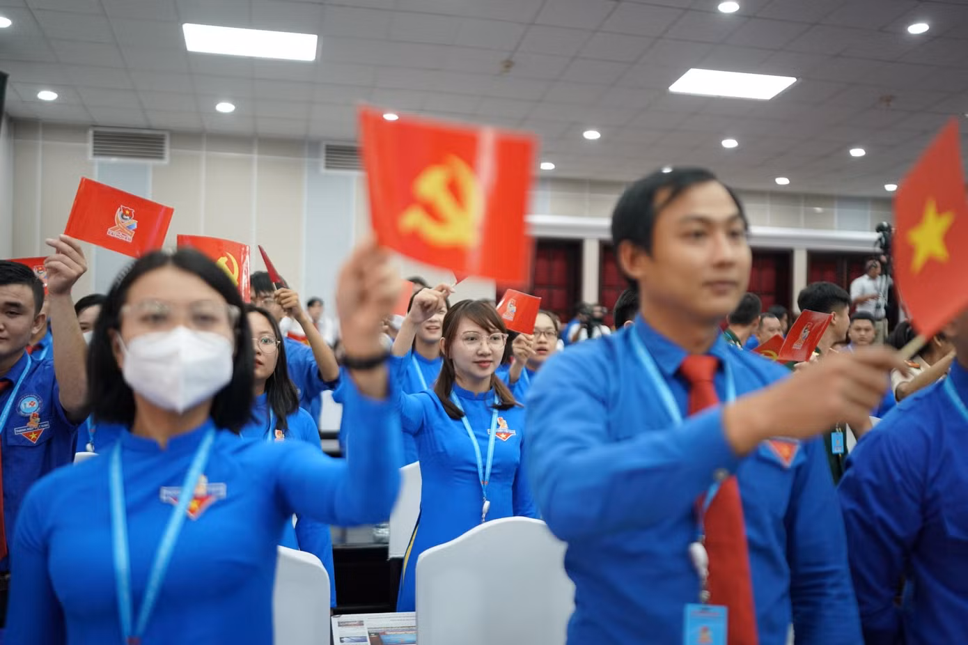 Không khí hân hoan, phấn khởi của các đại biểu tham dự Đại hội. (Ảnh: Phạm Nguyễn)