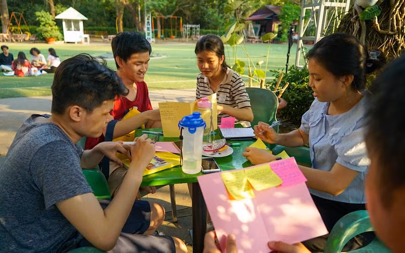 Các bạn trẻ tham gia Trại 'Thủ lĩnh Khí hậu Việt Nam' sẽ học hỏi được nhiều kỹ năng mềm.