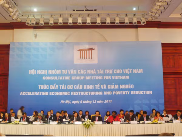 Thủ tướng Nguyễn Tấn Dũng tham dự và có bài phát biểu quan trọng tại Hội nghị. Ảnh Phong Cầm