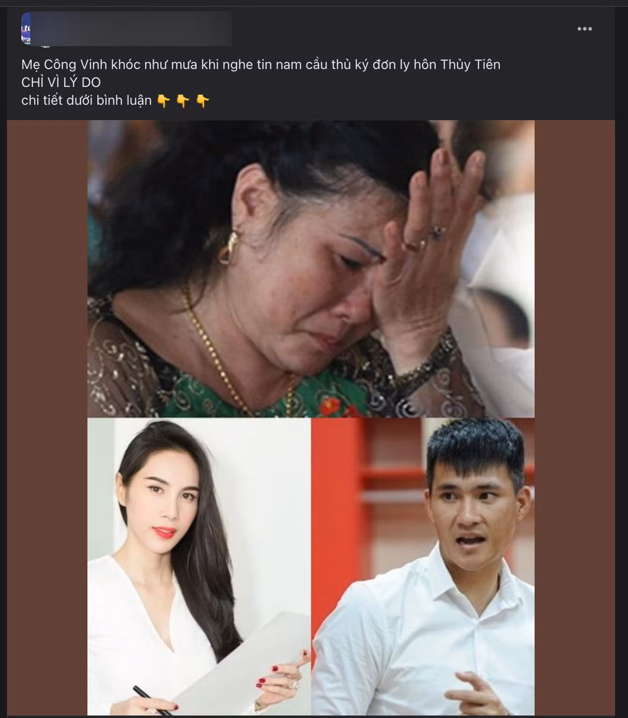 Những ngày qua, nhiều trang tin, hội nhóm dùng hình ảnh vợ chồng Thủy Tiên, mẹ Công Vinh, để tiêu đề gây sốc câu tương tác. Những ngày qua, nhiều trang tin, hội nhóm dùng hình ảnh vợ chồng Thủy Tiên, mẹ Công Vinh, để tiêu đề gây sốc câu tương tác.
