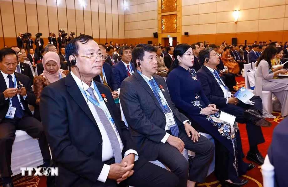 Đại biểu Việt Nam dự hội nghị. (Ảnh: Doãn Tấn/TTXVN).