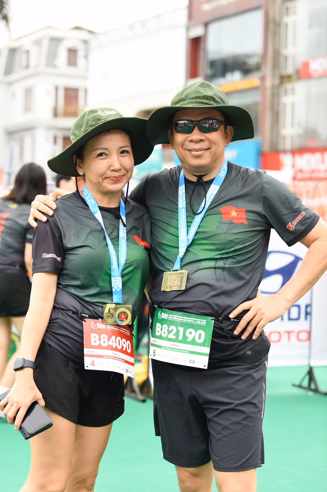 Trang phục của runner tại Tiền Phong Marathon. Ảnh: Trọng Tài.