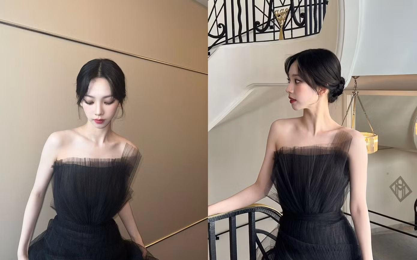 Chiếc cổ thiên nga cao, thon dài cùng bờ vai thanh mảnh, quyến rũ của Karina được cư dân mạng không ngừng nhắc đến. Chiếc cổ thiên nga cao, thon dài cùng bờ vai thanh mảnh, quyến rũ của Karina được cư dân mạng không ngừng nhắc đến.