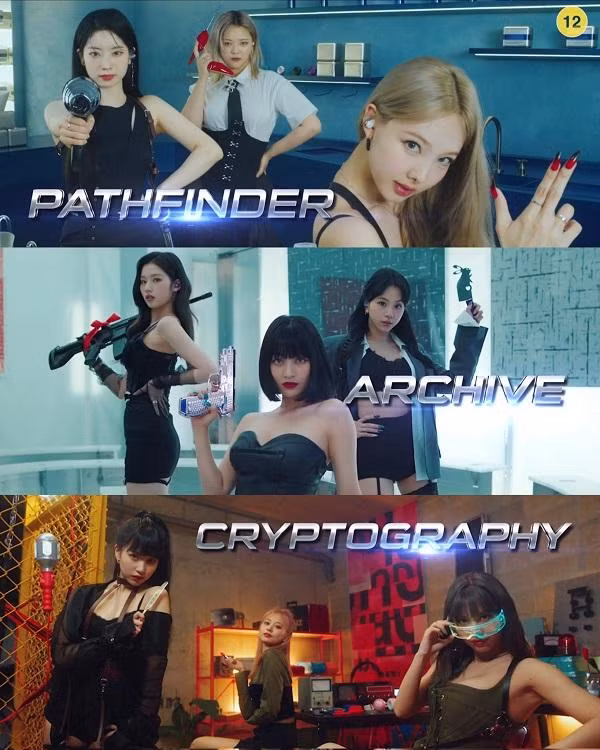 Tạo hình "cực chiến" của TWICE trong trailer đầu tiên. Tạo hình "cực chiến" của TWICE trong trailer đầu tiên.