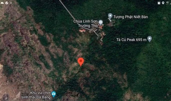 Khu vực tìm thấy thi thể bà Chung. Khu vực tìm thấy thi thể bà Chung.