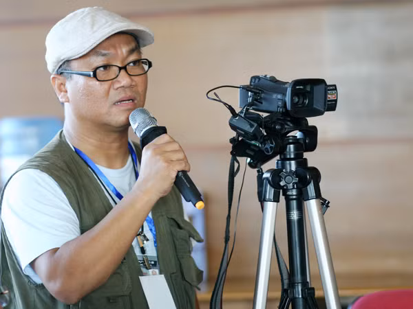 Nhà báo Vũ Hoàng Lân, Nhà sản xuất PhốBolsaTV. Ảnh: Mai Xuân Tùng