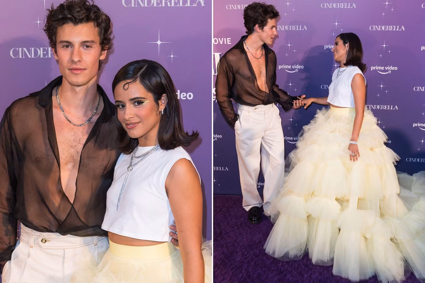 Shawn Mendes đến ủng hộ bạn gái tại buổi công chiếu phim điện ảnh Cinderella (2021).