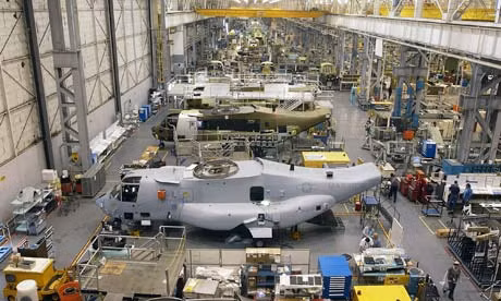 Xưởng sản xuất máy bay H-7 Chinook và V-22 Osprey. Ảnh: Reuters. Xưởng sản xuất máy bay H-7 Chinook và V-22 Osprey. Ảnh: Reuters