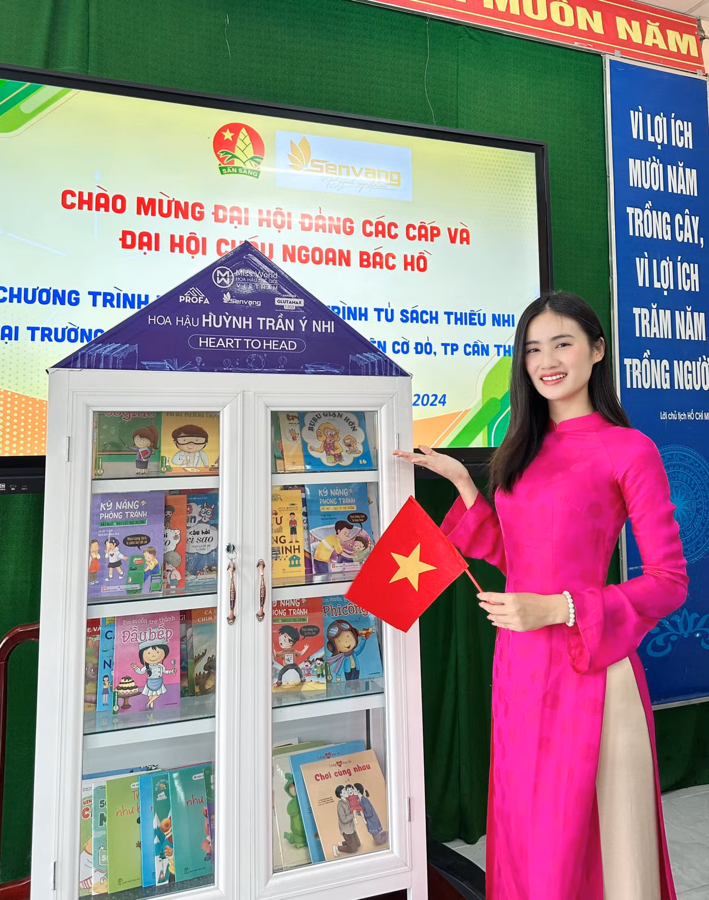 Hoa hậu Ý Nhi chăm chỉ thực hiện dự án nhân ái.