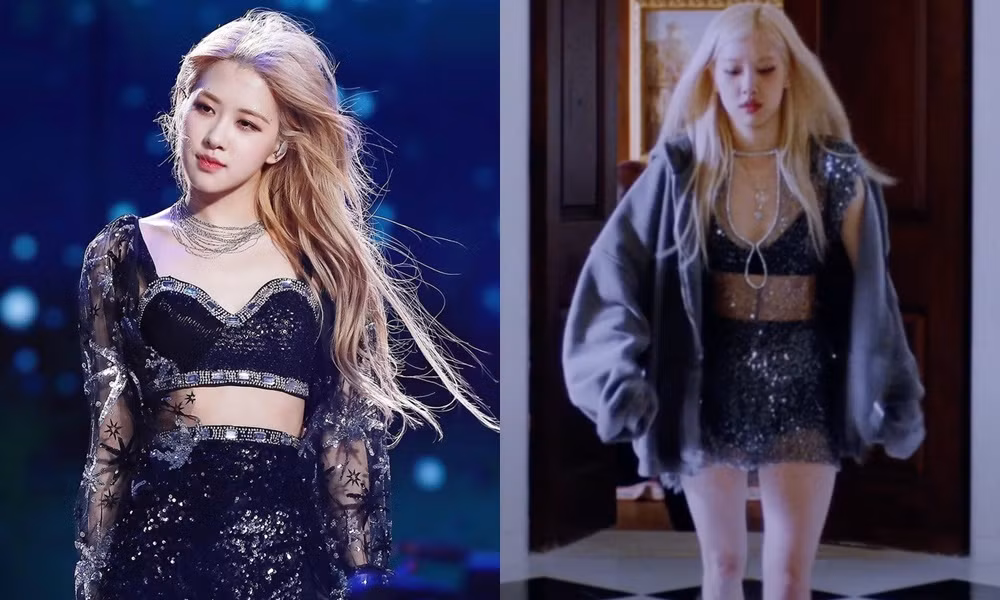 Trang phục của Rosé trong cảnh này có phần tương đồng với đồ diễn ở Coachella 2019. Trang phục của Rosé trong cảnh này có phần tương đồng với đồ diễn ở Coachella 2019.