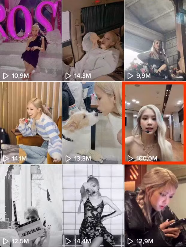 Các video của Rosé đều có lượt xem đáng nể Các video của Rosé đều có lượt xem đáng nể