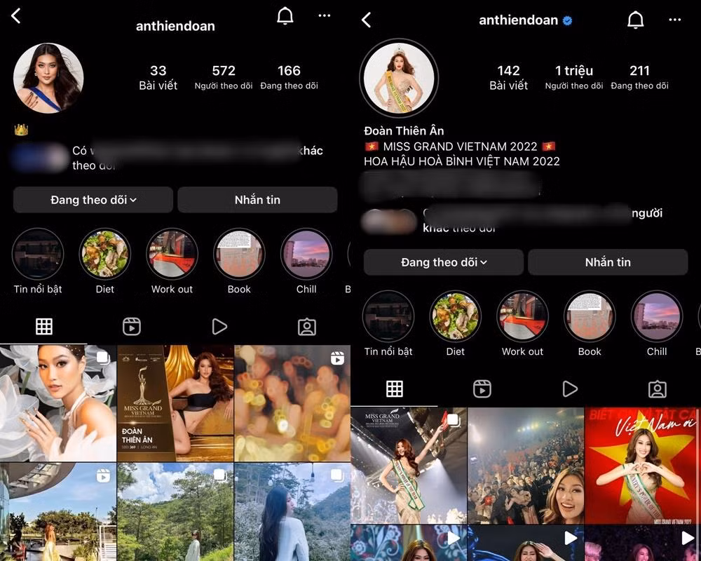 Tài khoản IG của Thiên Ân tăng follower nhanh không tưởng!