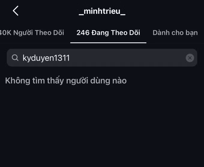 Sau tất cả, Minh Triệu không còn theo dõi Kỳ Duyên! Sau tất cả, Minh Triệu không còn theo dõi Kỳ Duyên!