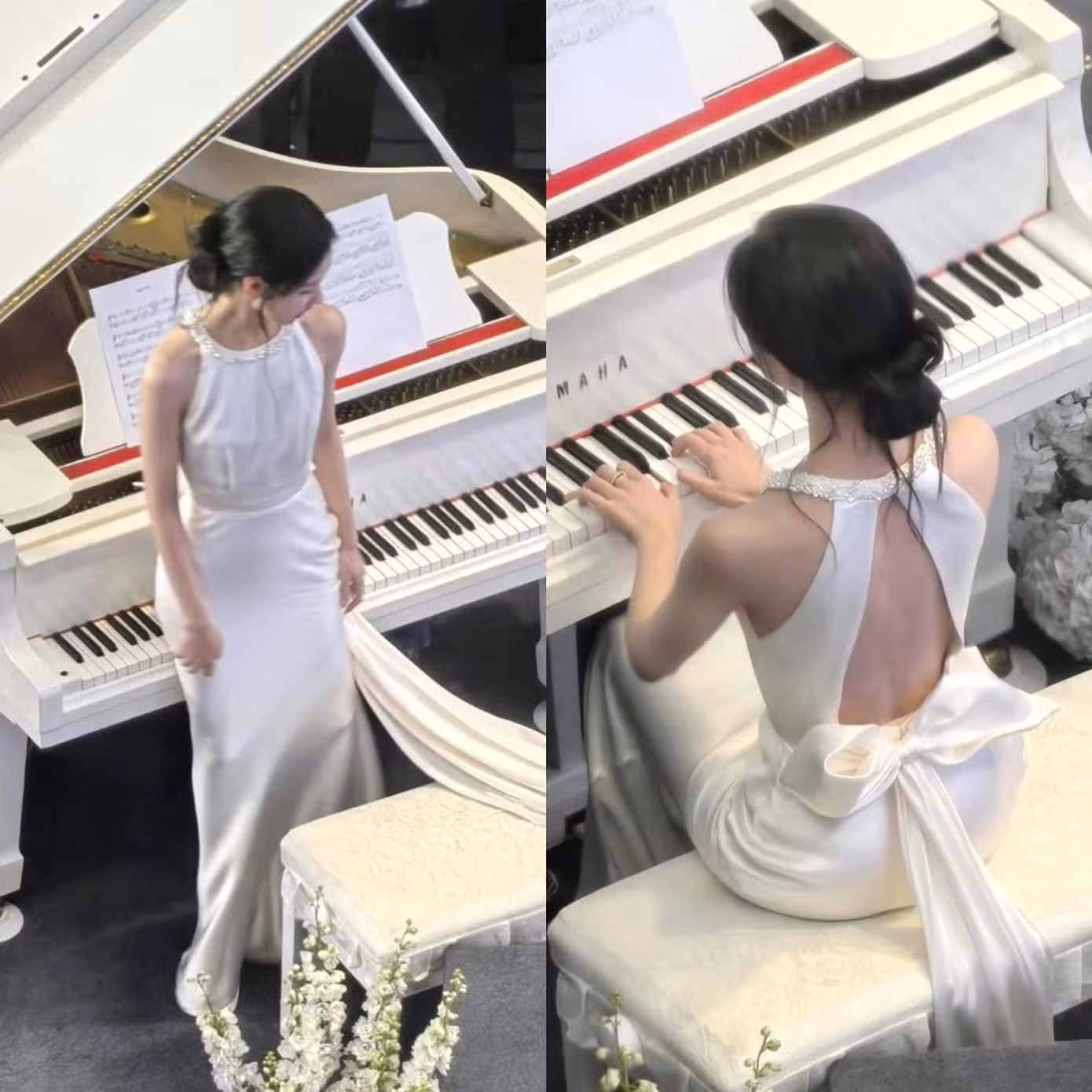Khoảnh khắc Trần Đô Linh chơi piano đã gây thương nhớ cho nhiều người.