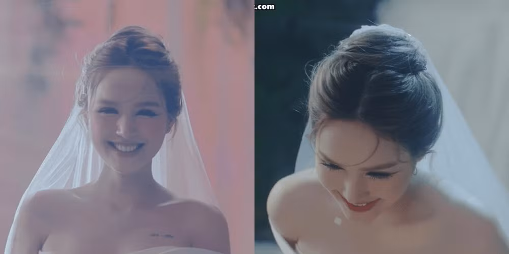Xoài Non luôn tỏa sáng mỗi khi mặc váy cưới.
