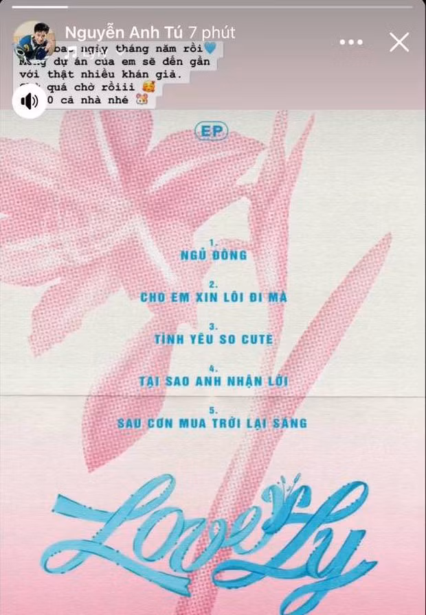 Anh Tú công khai kêu gọi người hâm mộ ủng hộ cho album của LyLy. Anh Tú công khai kêu gọi người hâm mộ ủng hộ cho album của LyLy.