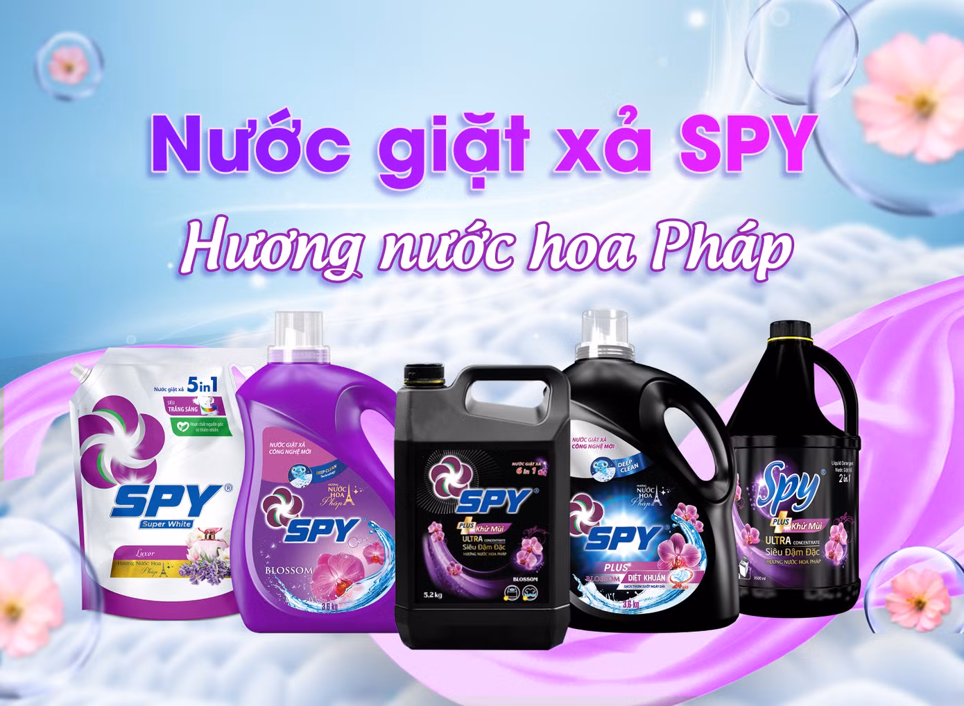 Nước giặt xả SPY hương nước hoa Pháp – Trải nghiệm hương thơm đa tầng Nước giặt xả SPY hương nước hoa Pháp – Trải nghiệm hương thơm đa tầng