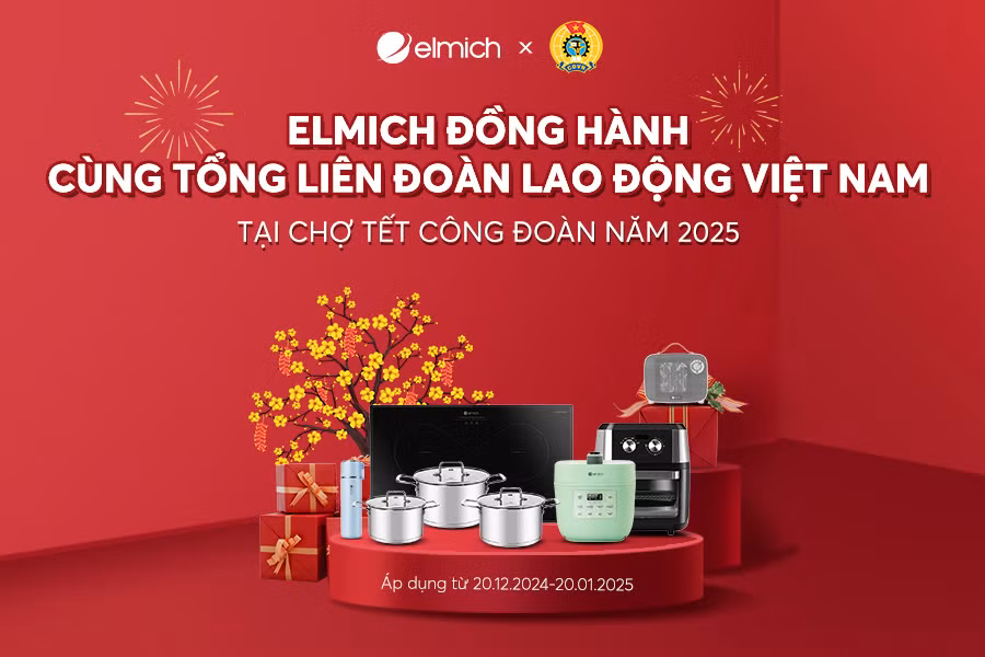 Elmich đồng hành cùng Tổng liên đoàn Lao động Việt Nam trong chương trình "Chợ Tết Công Đoàn 2025" Elmich đồng hành cùng Tổng liên đoàn Lao động Việt Nam trong chương trình "Chợ Tết Công Đoàn 2025"