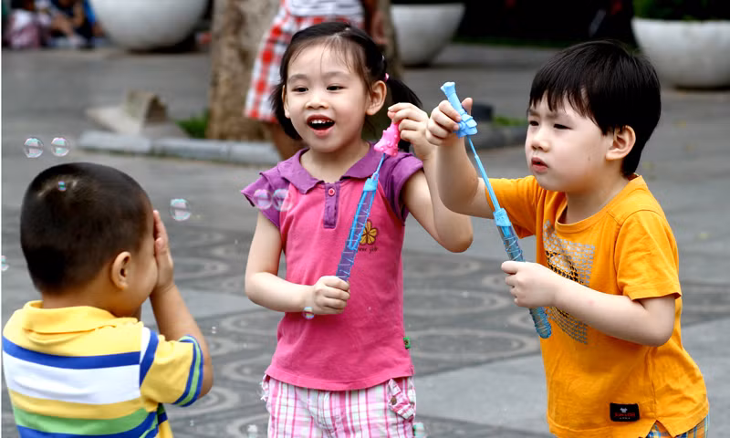 Thoải mái với bong bóng xà phòng