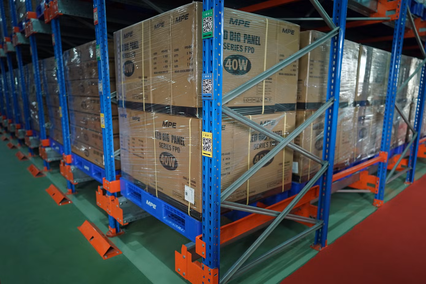 Hệ thống Pallet được tích hợp đồng bộ tạo nên dây chuyền khép kín.
