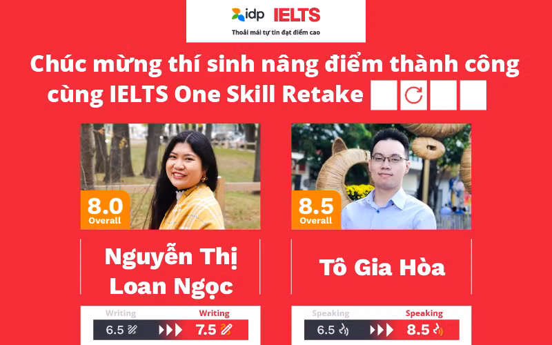 IELTS One Skill Retake giúp nâng band thành công như mong muốn của các thí sinh