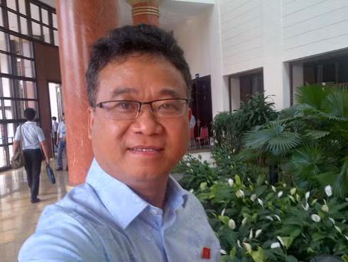 Ông Đặng Thành Tâm bên lề phiên họp Quốc hội sáng 23/5