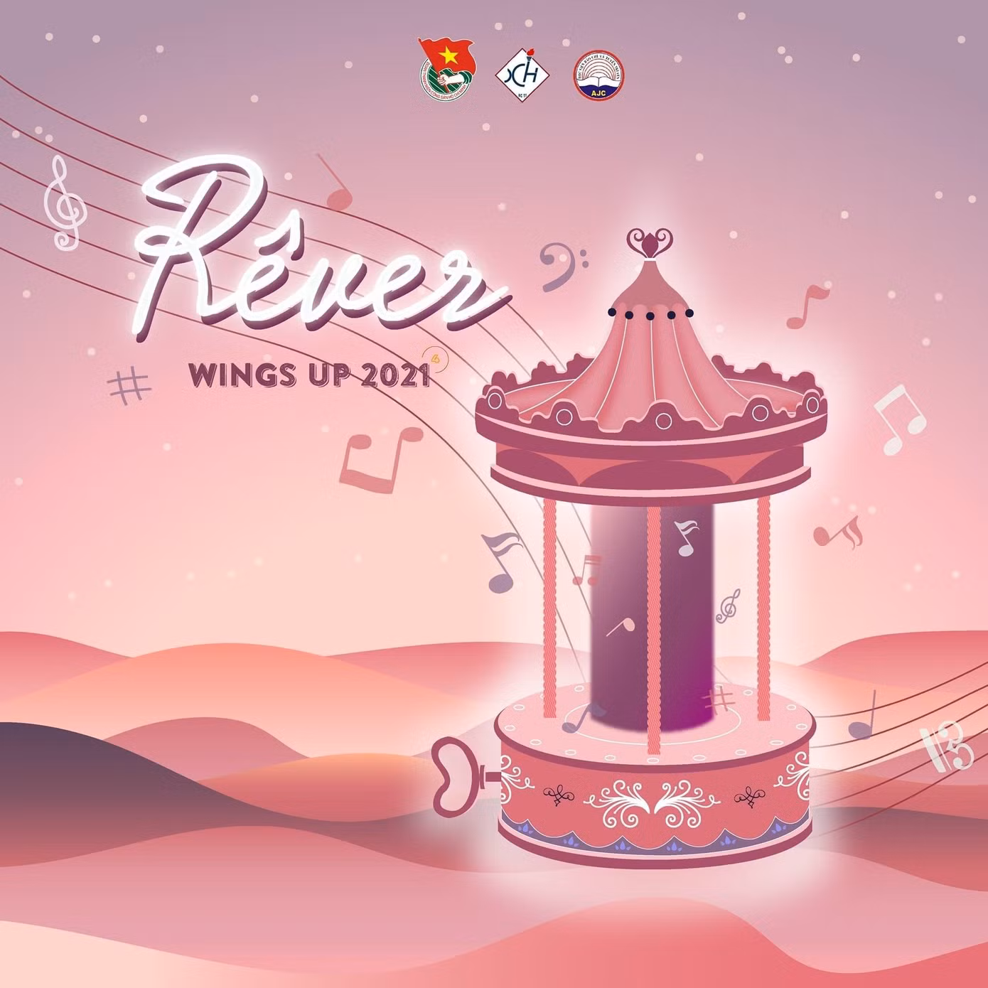 Rêver - Ước mơ là chủ đề chính của mùa Wings Up năm nay. Với mong muốn các bạn sinh viên bước vào trường có thể thỏa sức thực hiện hóa, theo đuổi giấc mơ của chính mình.