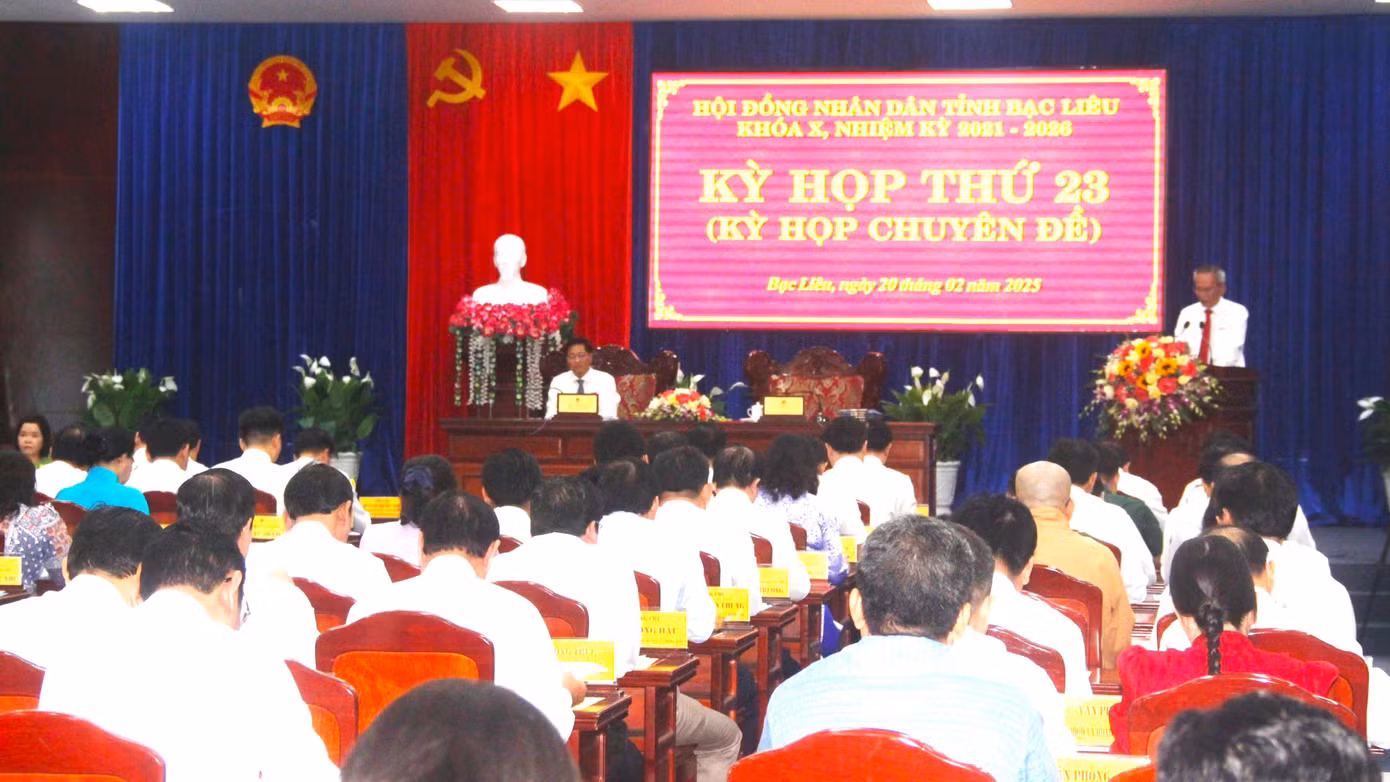 Kỳ họp thứ 23 (kỳ họp chuyên đề), HĐND tỉnh Bạc Liêu khóa X, nhiệm kỳ 2021-2026.