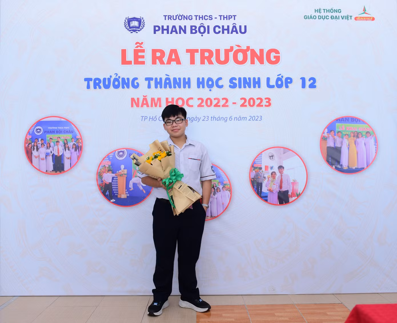 Chung Vĩ Tín điểm 10 môn Giáo dục công dân tại Kỳ thi Tốt nghiệp THPT.