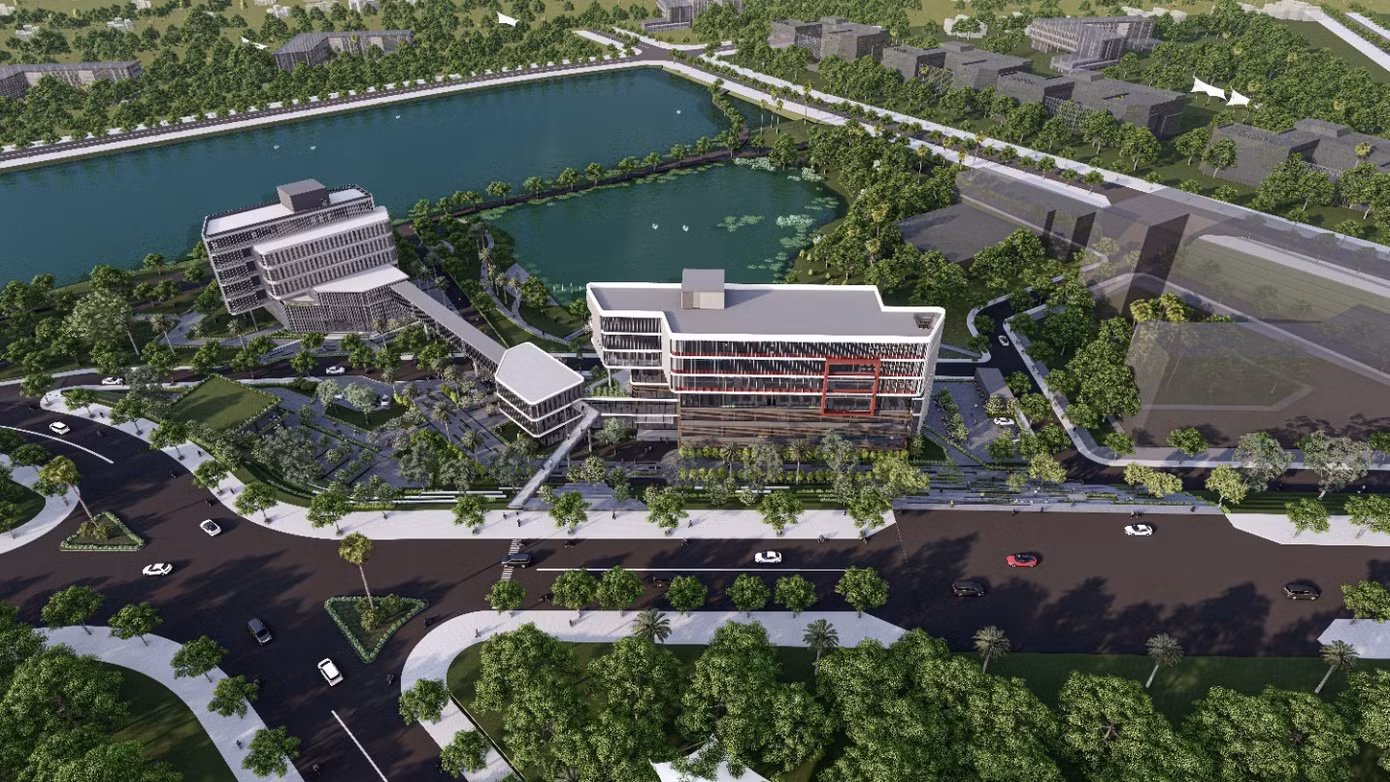 Khối Lớp học - Thí nghiệm Khoa Công nghệ Sinh học. (Ảnh: Đồ họa) Khối Lớp học - Thí nghiệm Khoa Công nghệ Sinh học. (Ảnh: Đồ họa)
