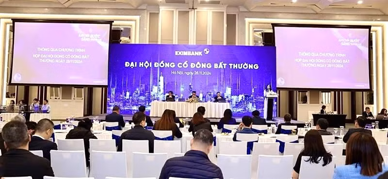 Đại hội đồng cổ đông Eximbank sáng 28/11. Ảnh: EIB.