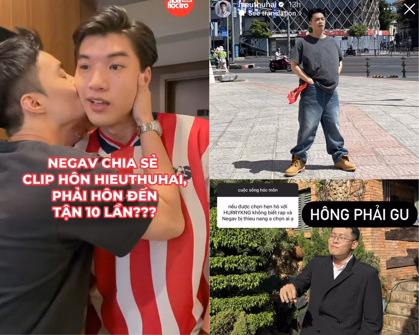Dù từng có khoảnh khắc ngọt ngào viral khắp các trang MXH nhưng HIEUTHUHAI vẫn khẳng định Negav "không phải gu".