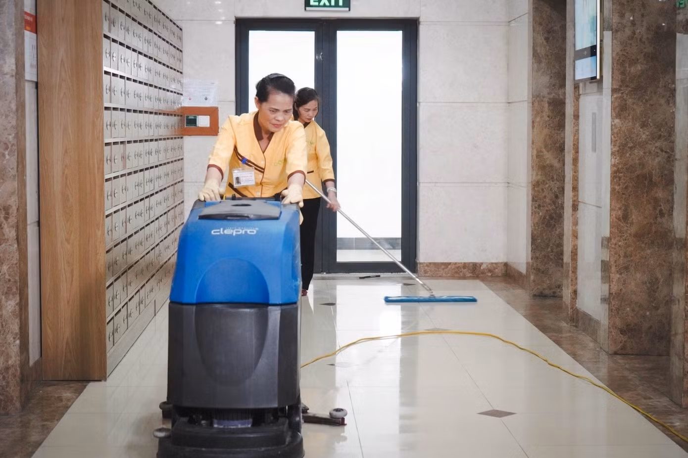 Hoạt động vệ sinh định kỳ tại một dự án TNPM quản lý