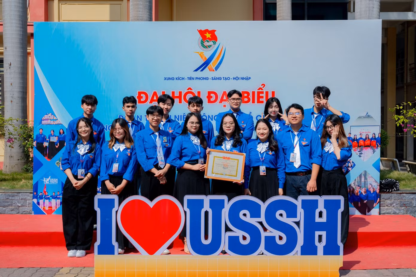 Hà Thành là đại biểu tham dự Đại hội đại biểu Đoàn Thanh niên Trường Đại học Khoa học Xã hội và Nhân văn.