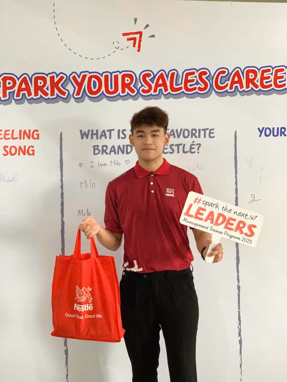 Việt Hoàng tại chương trình Nestlé Management Trainee 2025.