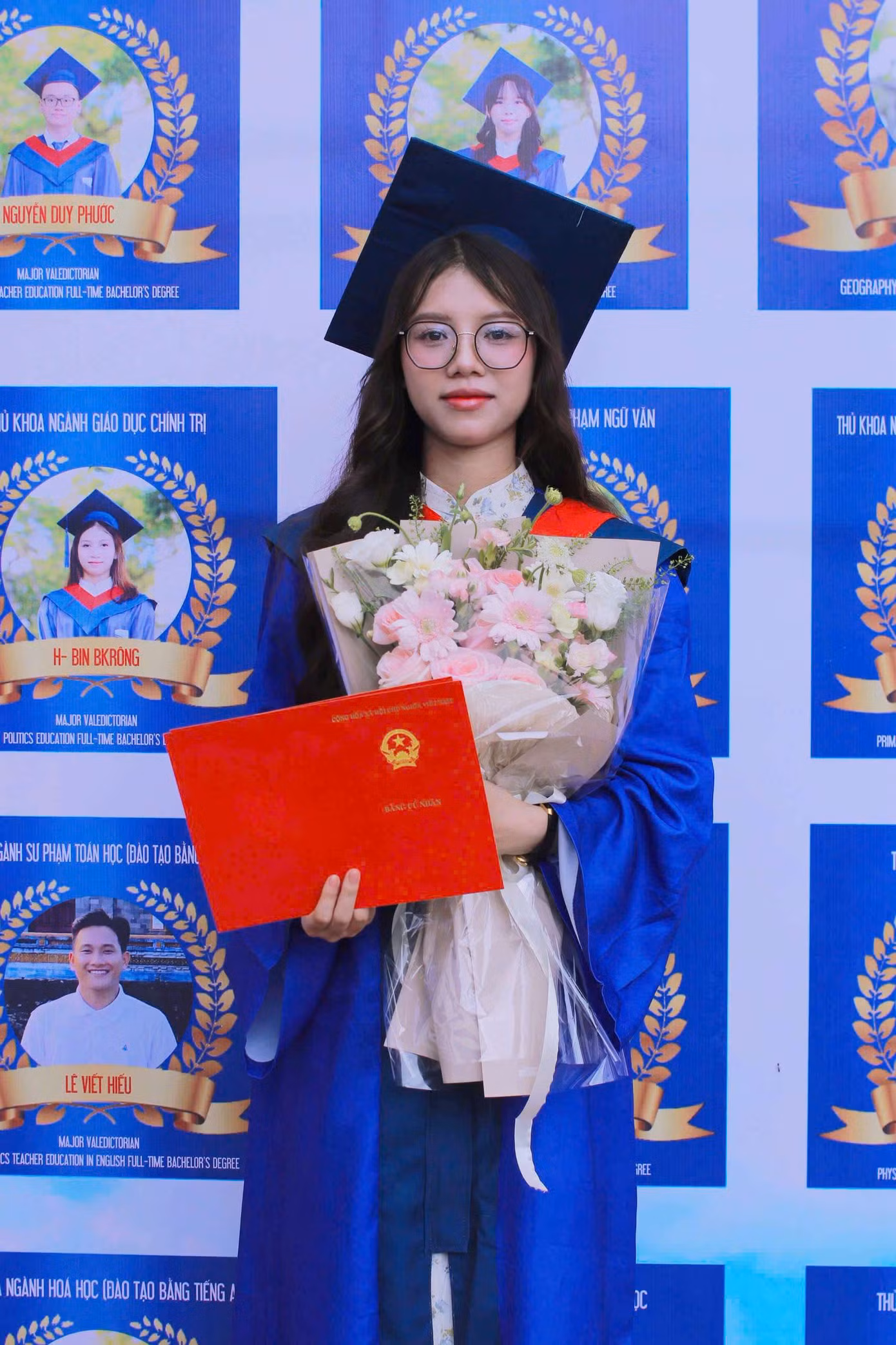 Hoàng Thị Thùy Trang tân cử nhân ngành Sư phạm Toán, Trường Đại học Sư phạm, Đại học Huế.