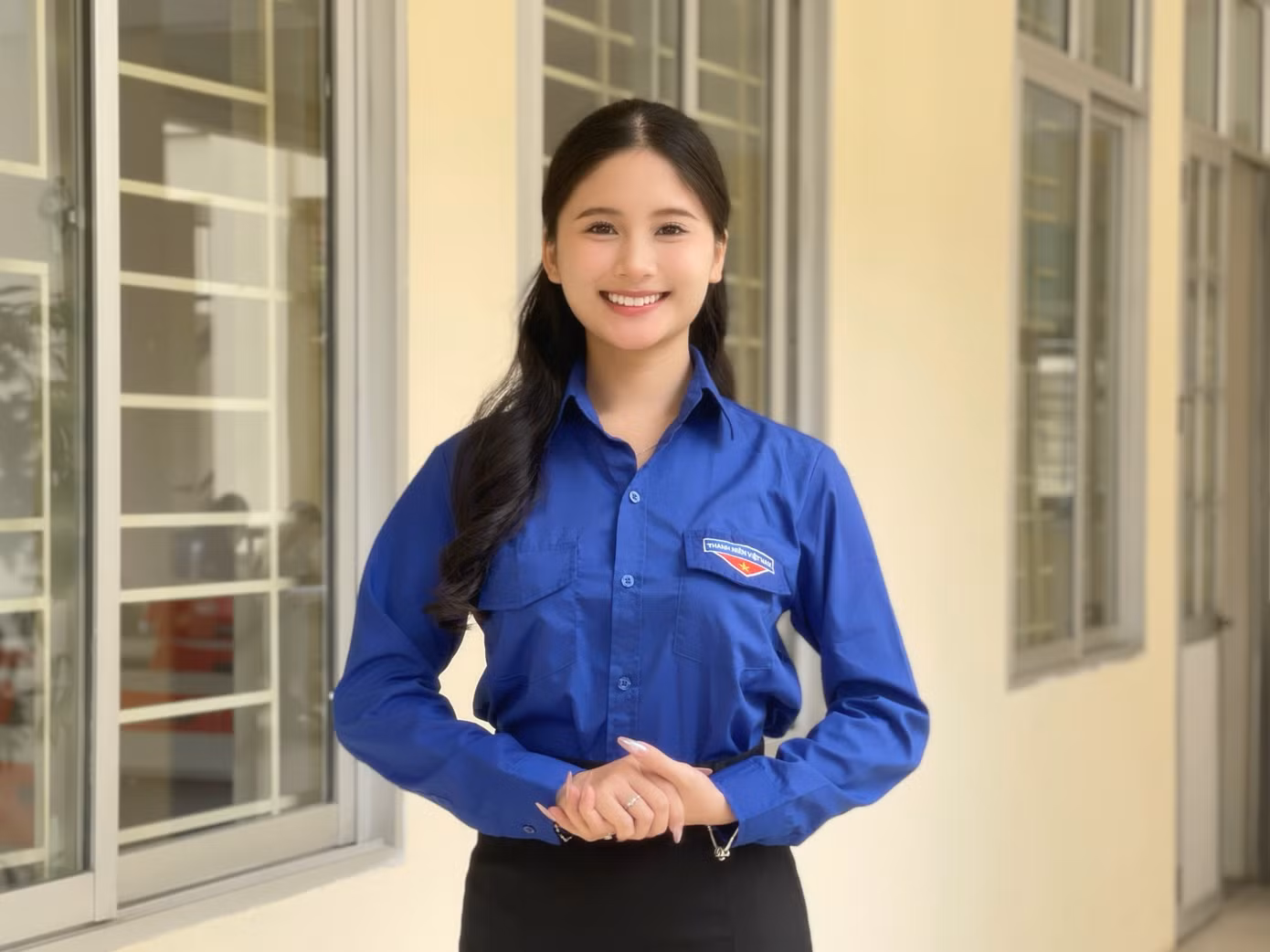 Hoàng Lan chia sẻ: “Một khi đã khoác màu áo Đoàn, mình không chỉ cảm thấy tinh thần trách nhiệm, mà còn là tuổi trẻ sẵn sàng cống hiến”.