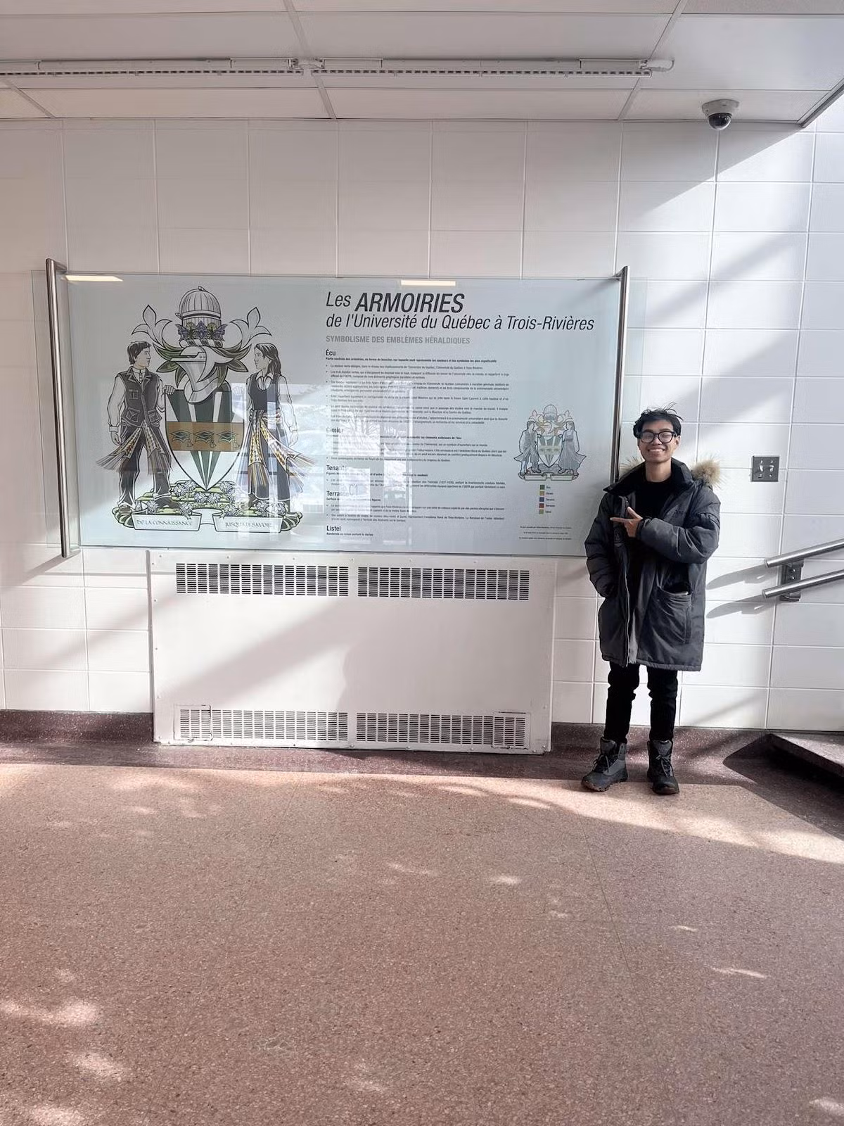 Hình ảnh Hà Quảng tại Đại học Québec tại Trois-Rivières - nơi bạn thực tập.
