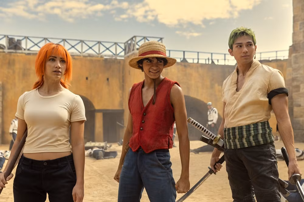 Nami - Luffy và Zoro (từ trái qua phải).