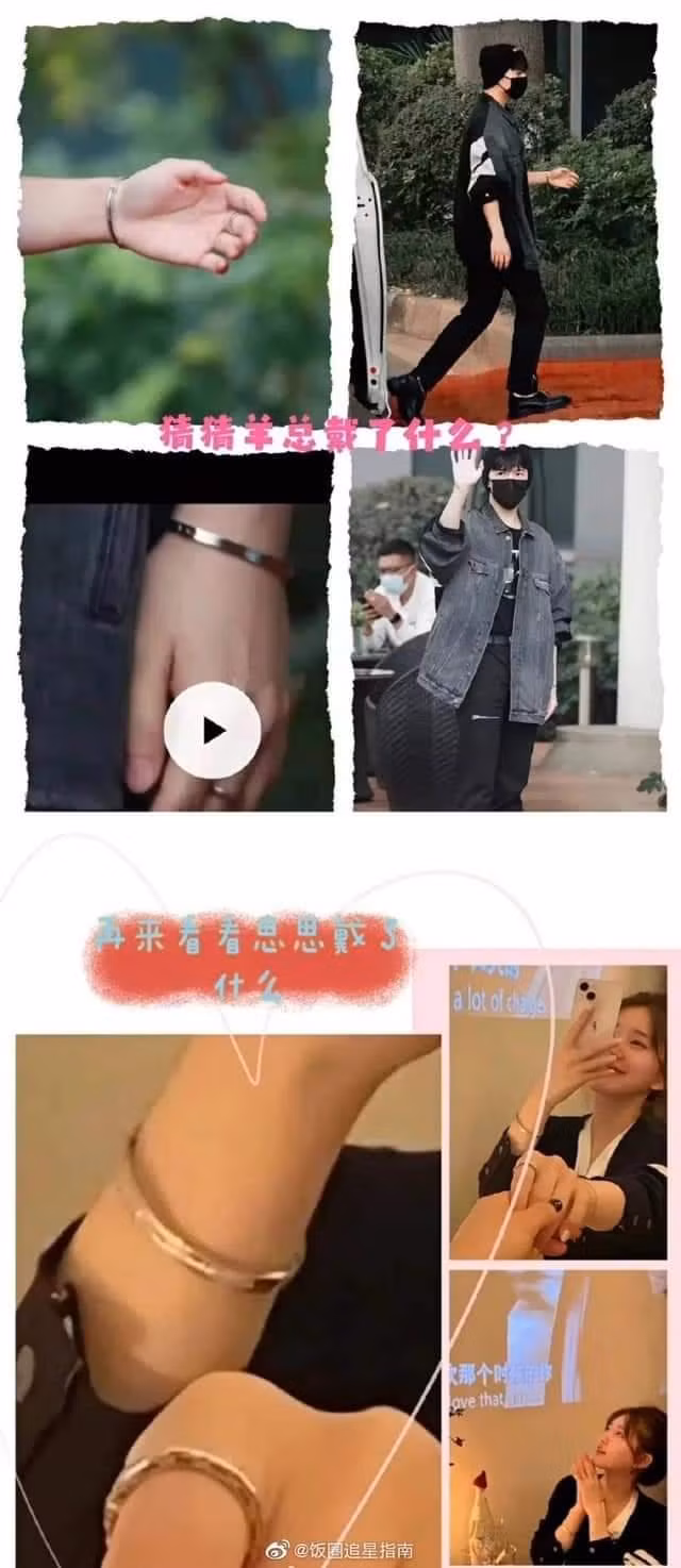 …đeo vòng tay đôi...