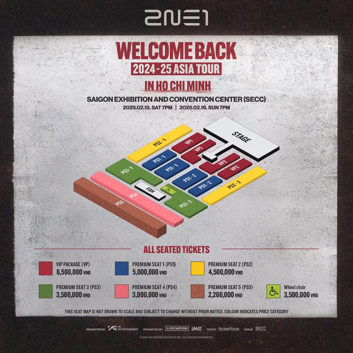 Mức giá concert 2NE1 tại TP.HCM tương đồng với các đêm diễn ở các quốc gia lân cận như Thái Lan, Singaporem, đi kèm quyền lợi cân xứng khiến các fan cảm thấy "ưng bụng". Mức giá concert 2NE1 tại TP.HCM tương đồng với các đêm diễn ở các quốc gia lân cận như Thái Lan, Singaporem, đi kèm quyền lợi cân xứng khiến các fan cảm thấy "ưng bụng".