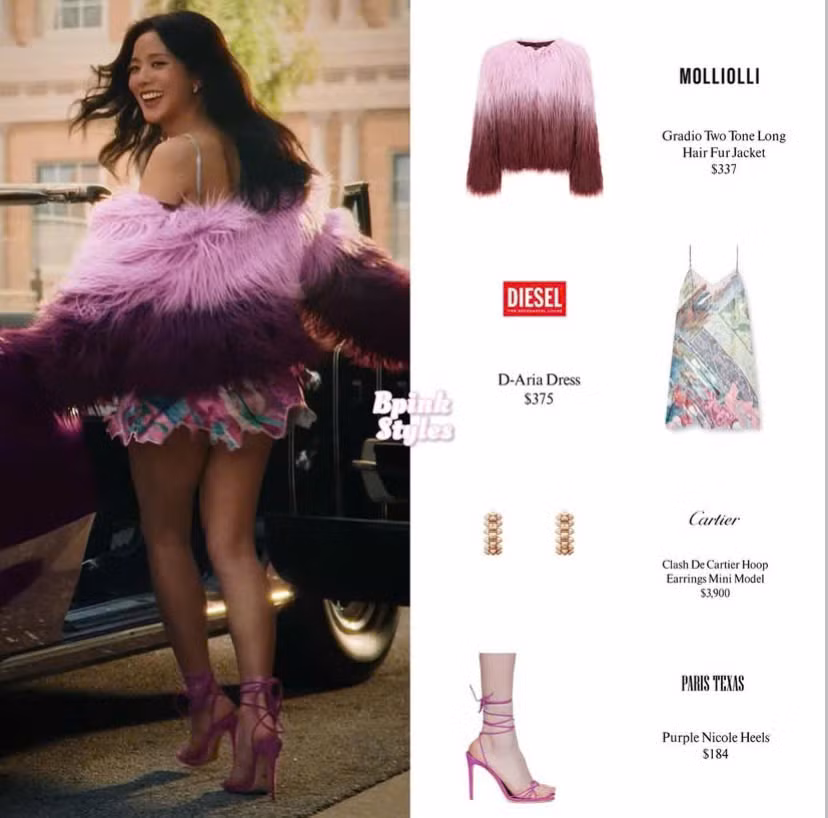 Tổng giá trị trang phục trên người Jisoo là hơn 120 triệu đồng. - Ảnh: Bpink Styles